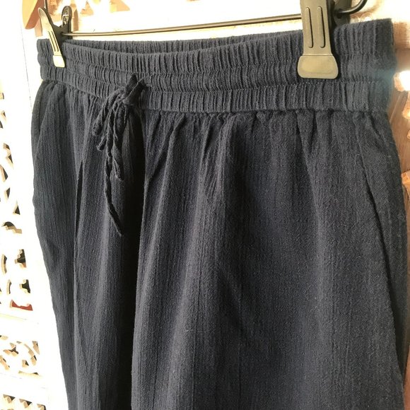 J. Crew Navy 100% Cotton Lightweight Flowy Pants S - Picture 3 of 12